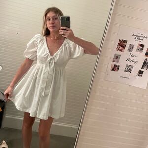 Abercrombie & Fitch white babydoll dress